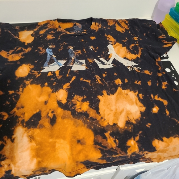 Hand acid washed Beatles shirt size xl - Picture 1 of 4